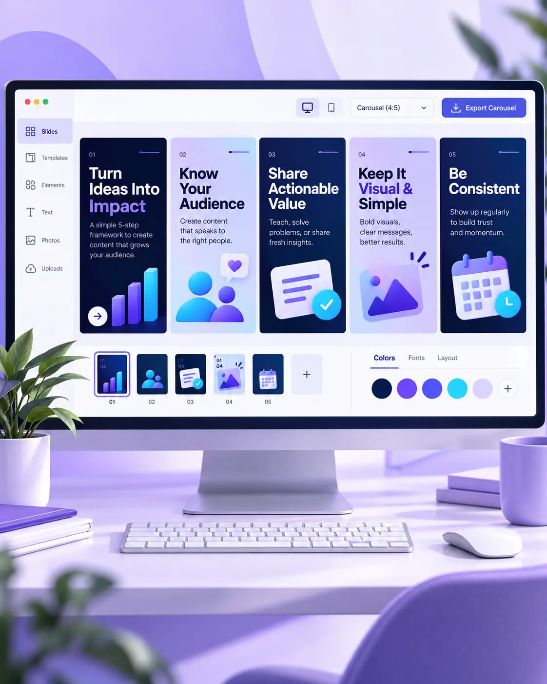 Creavelo carousel editor