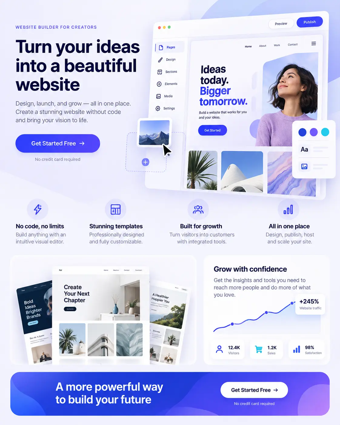 SaaS landing page builder