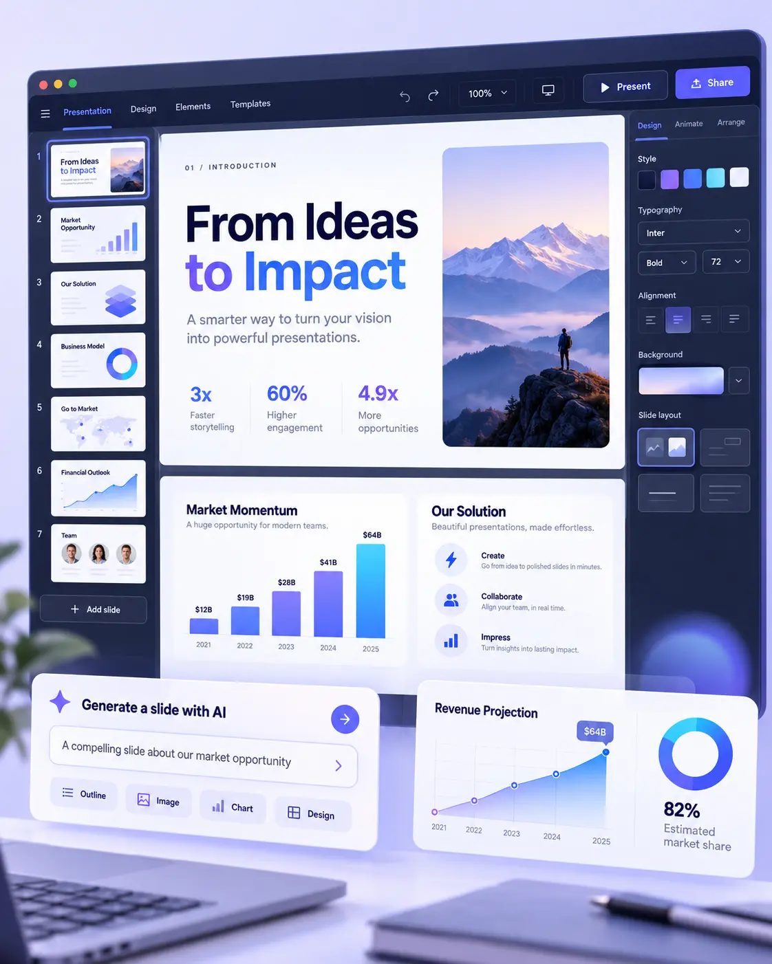 Creavelo pitch deck builder